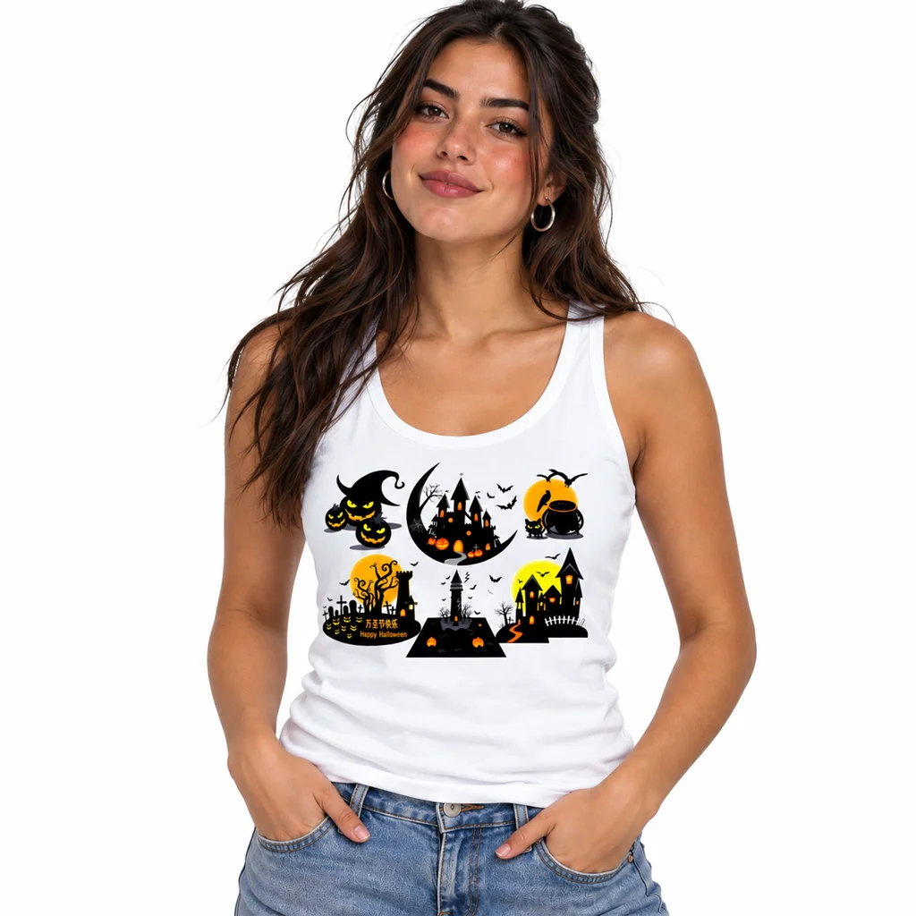 Spirited Away Halloween Castle Collage Tank Top