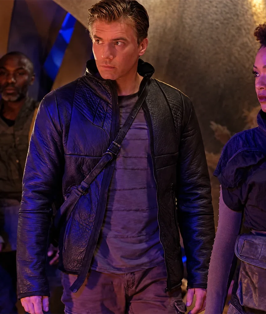Star Trek: Strange New Worlds Christopher Pike Black Puffer Jacket