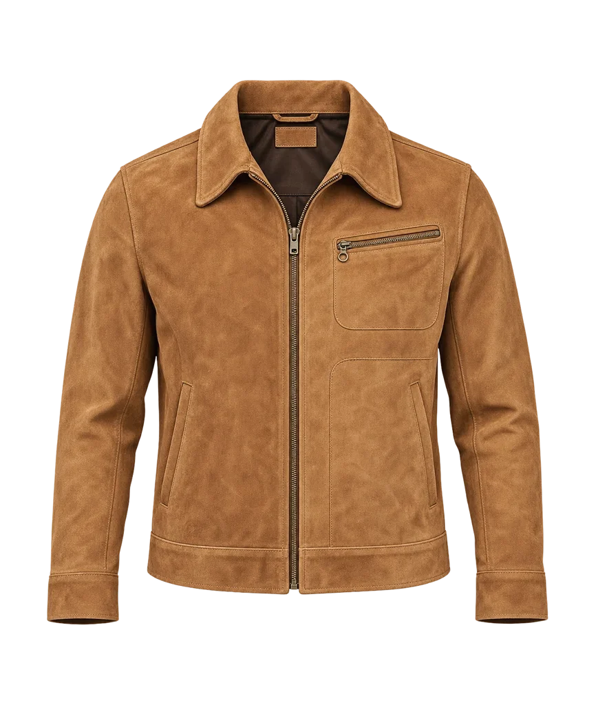 Gabriel Luna The Mandalorian and Grogu Brown Suede Jacket