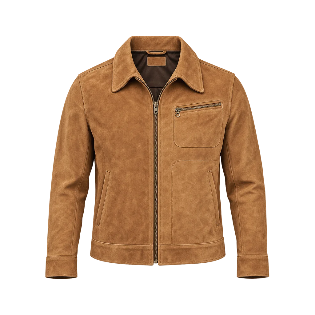 Gabriel Luna The Mandalorian and Grogu Brown Suede Jacket