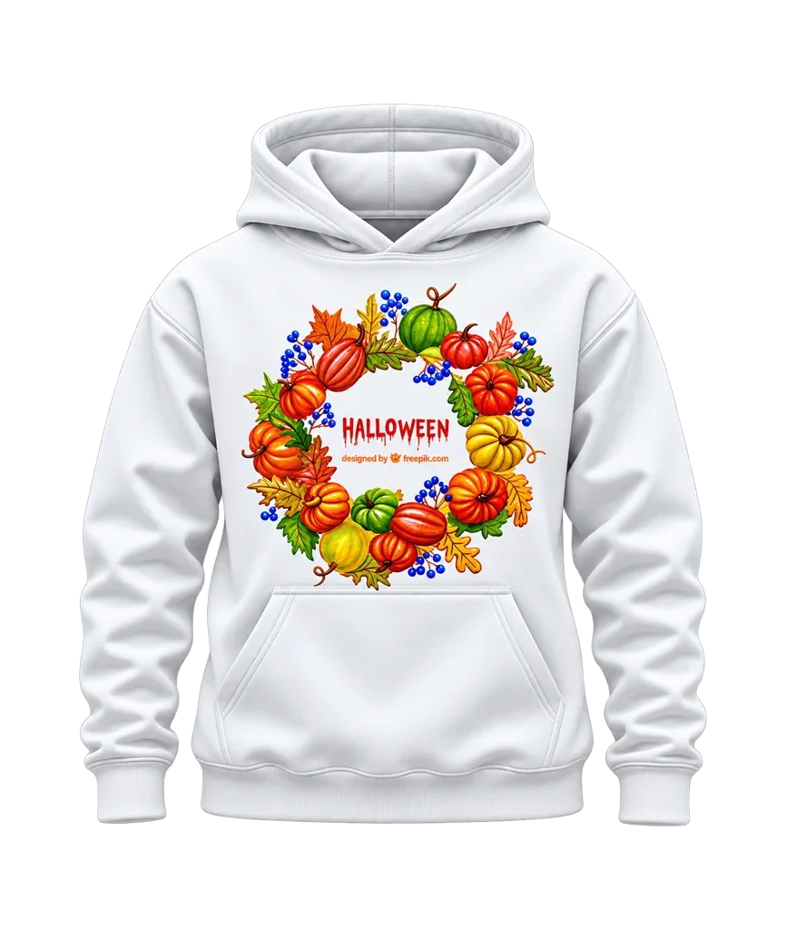 Stranger Things Halloween Pumpkin Wreath Hoodie