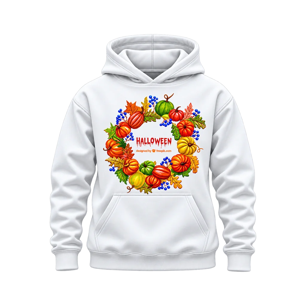 Stranger Things Halloween Pumpkin Wreath Hoodie