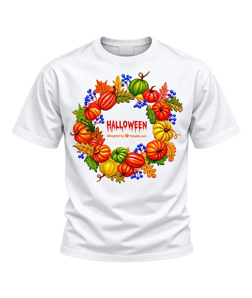 Stranger Things Halloween Pumpkin Wreath T-Shirt