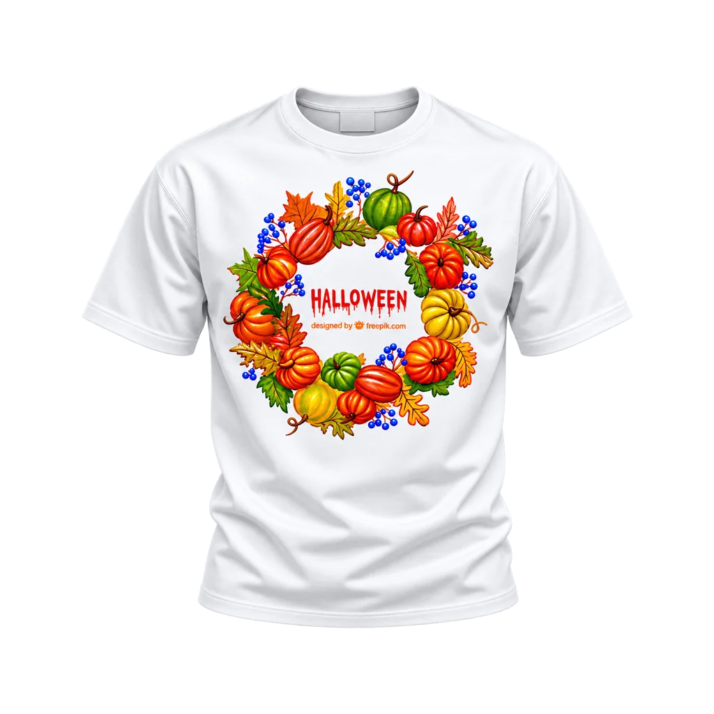 Stranger Things Halloween Pumpkin Wreath T-Shirt
