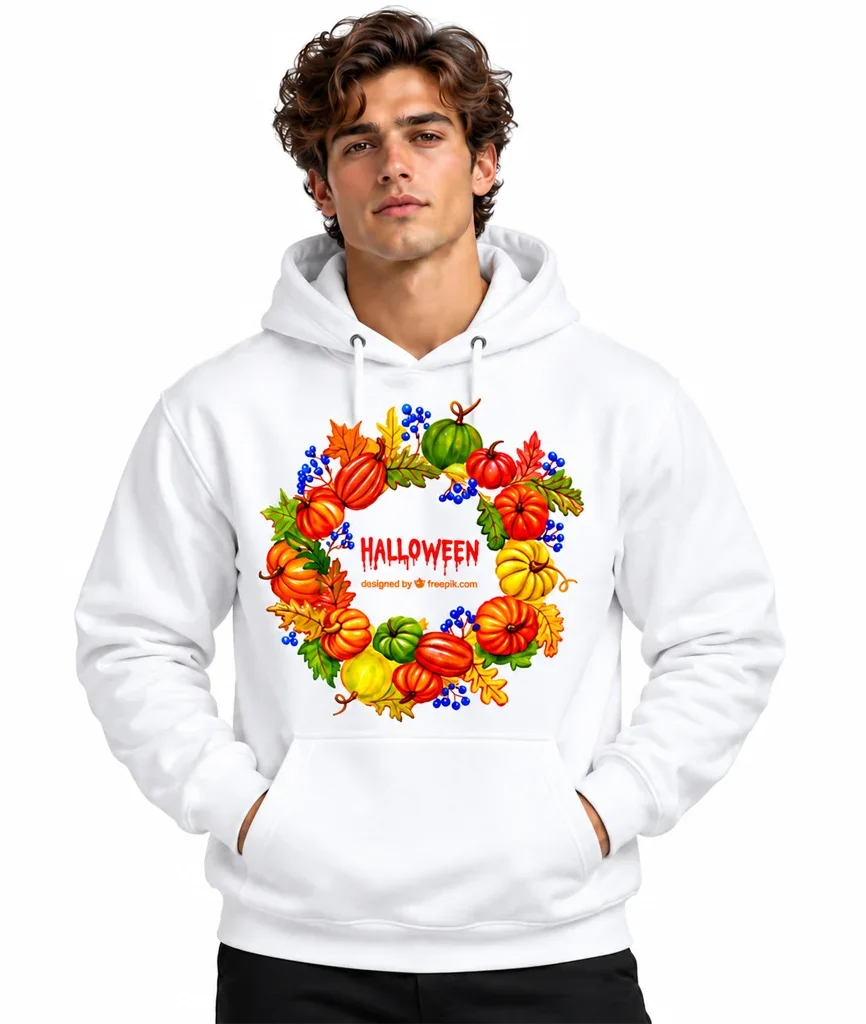Stranger Things Halloween Pumpkin Wreath Hoodie