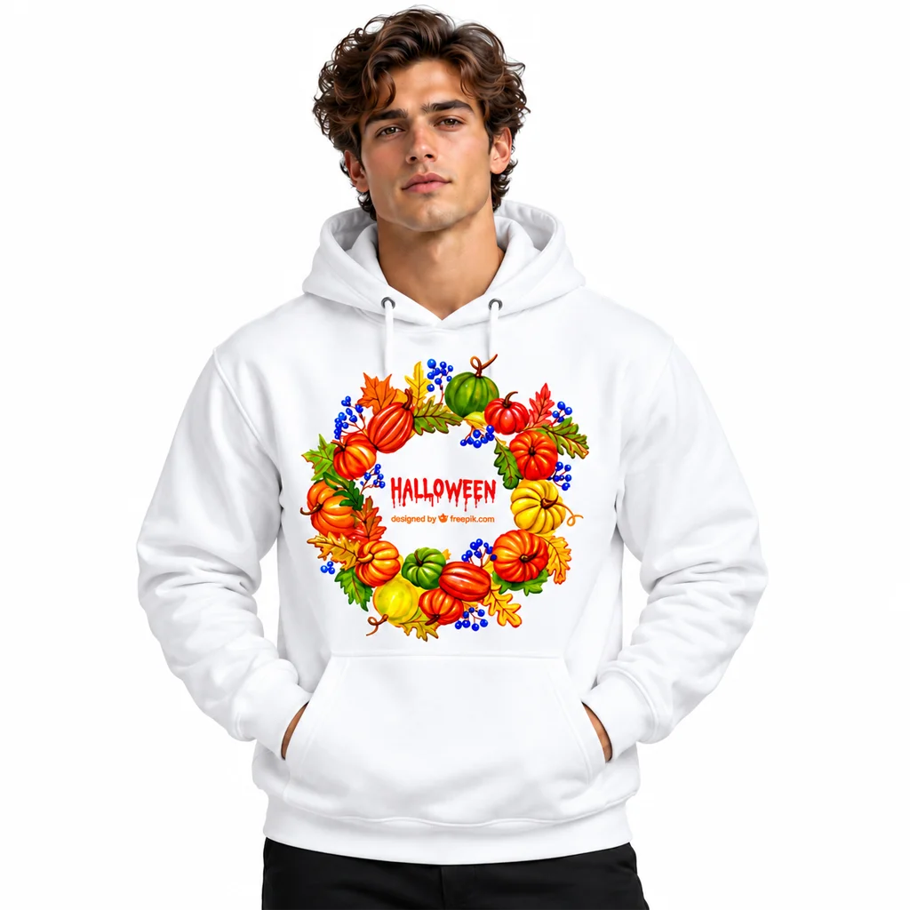 Stranger Things Halloween Pumpkin Wreath Hoodie