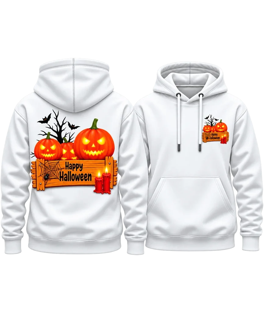 Stranger Things Happy Halloween Jack-O-Lantern Dual-Print Hoodie