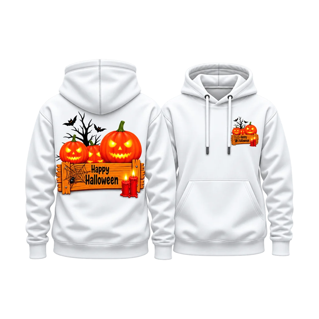 Stranger Things Happy Halloween Jack-O-Lantern Dual-Print Hoodie