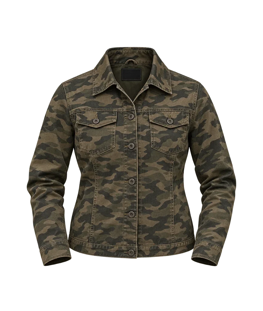 Strength of a Woman Ajiona Alexus Camouflage Military Cotton Jacket