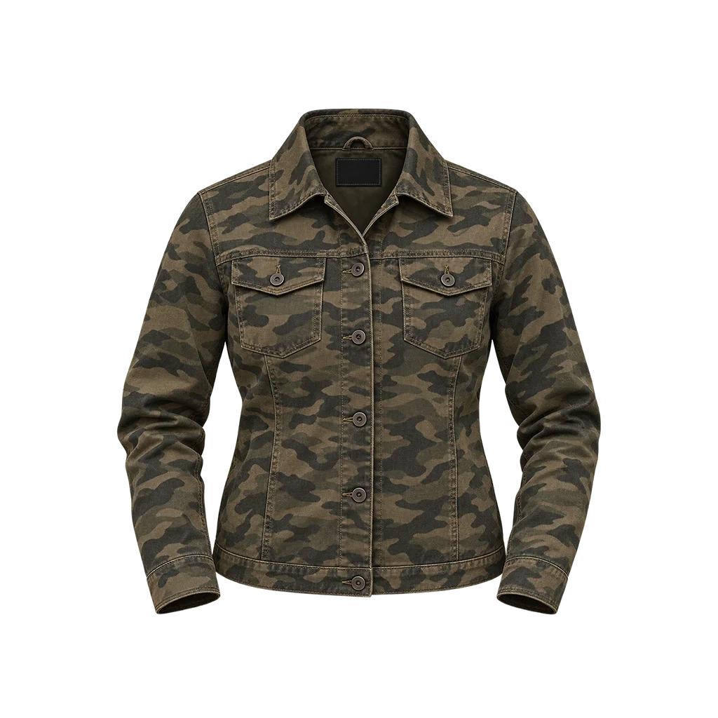 Strength of a Woman Ajiona Alexus Camouflage Military Cotton Jacket