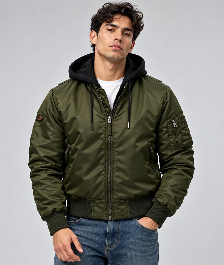 Superdry Men’s Hooded MA1 Bomber Jacket