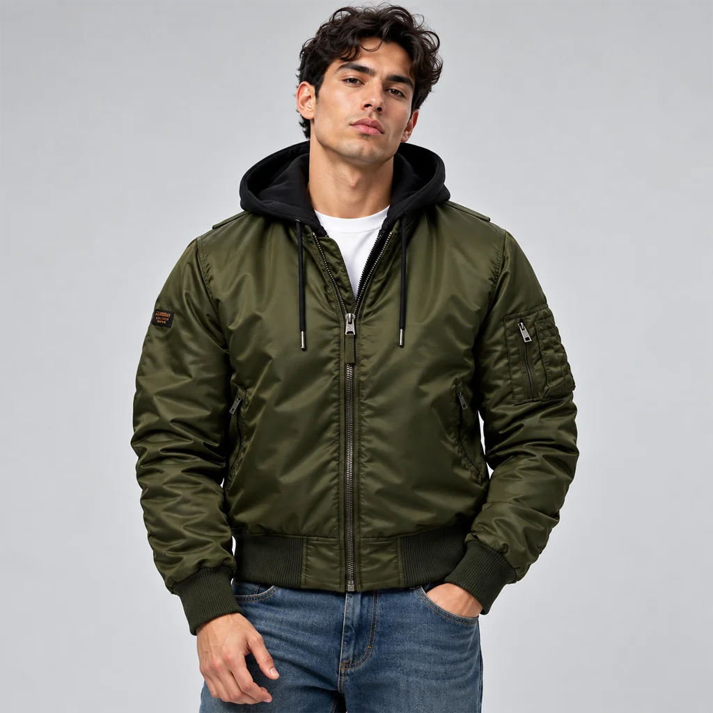 Superdry Men’s Hooded MA1 Bomber Jacket