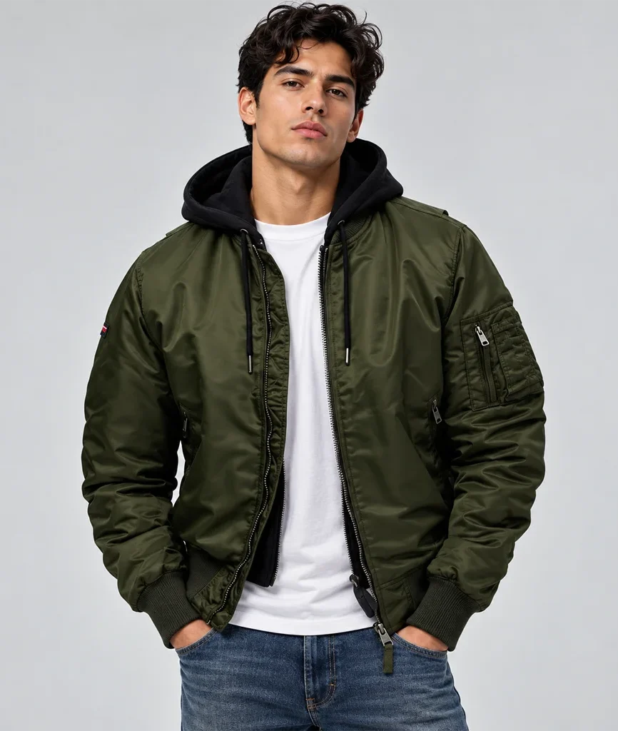 Superdry Men’s Hooded MA1 Bomber Jacket