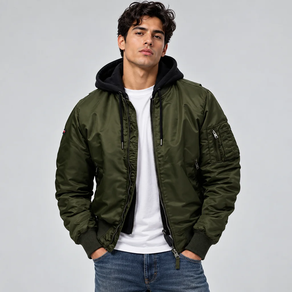 Superdry Men’s Hooded MA1 Bomber Jacket