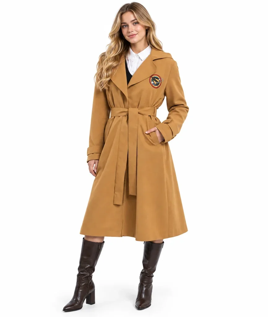 Kara Supergirl Brown Cotton Trench Coat