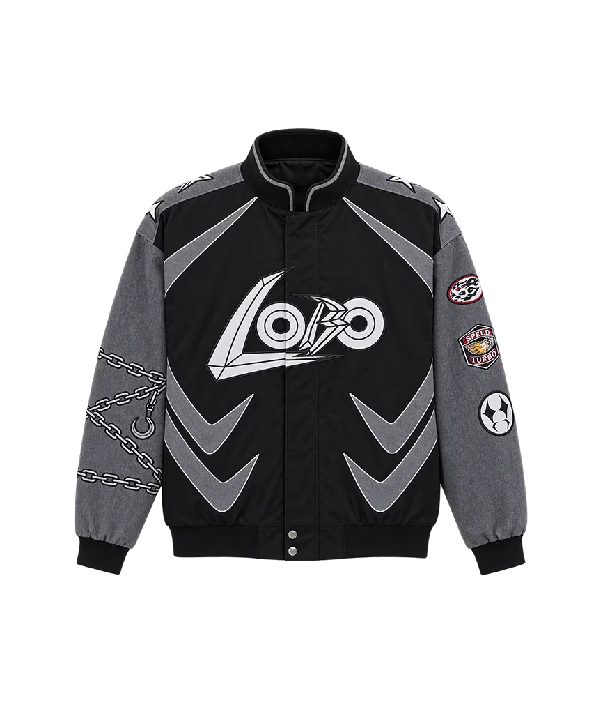 Supergirl Lobo Black and Grey Moto Jacket