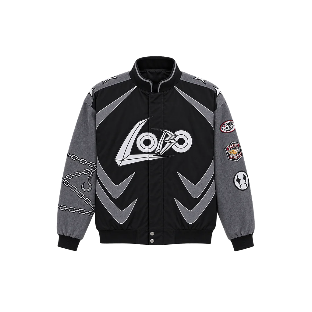 Supergirl Lobo Black and Grey Moto Jacket