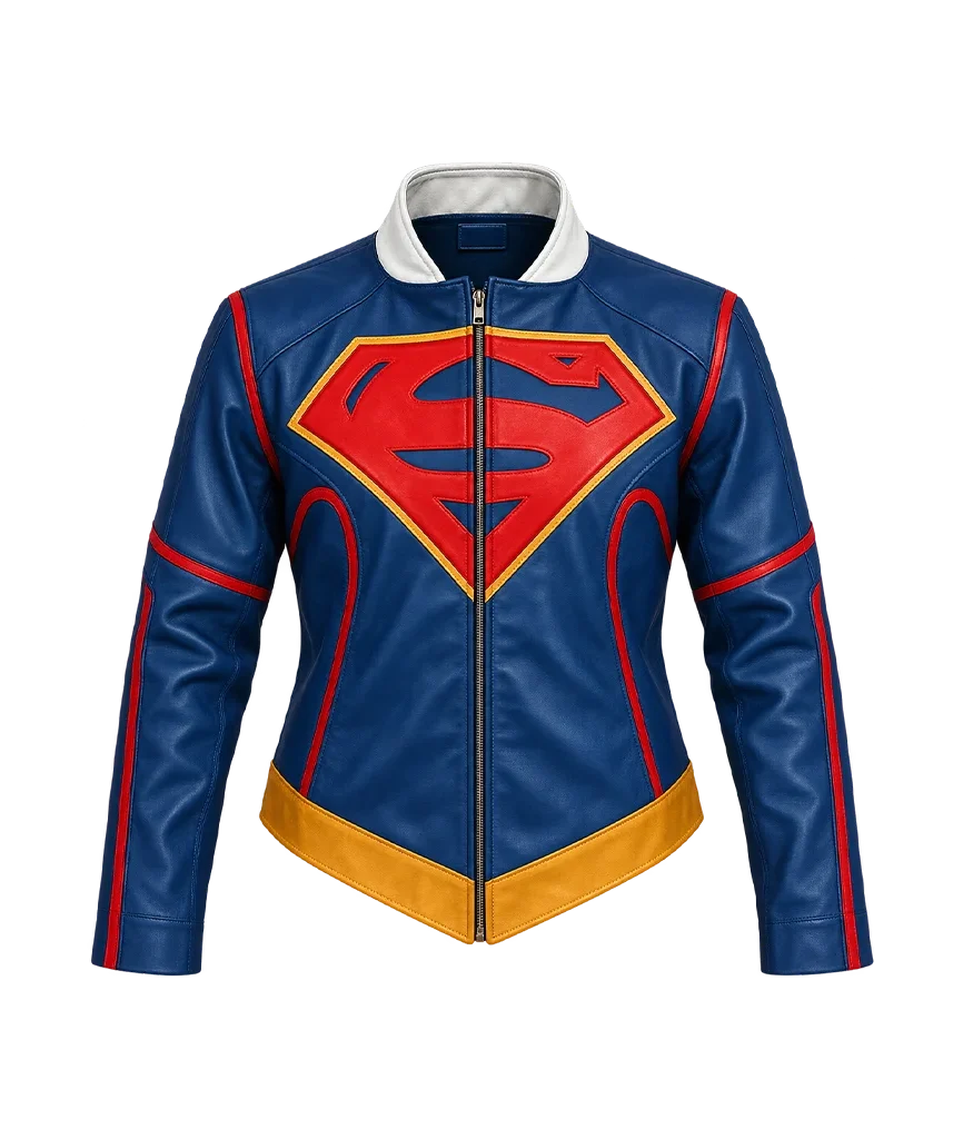 Supergirl Melissa Benoist Blue Leather Jacket