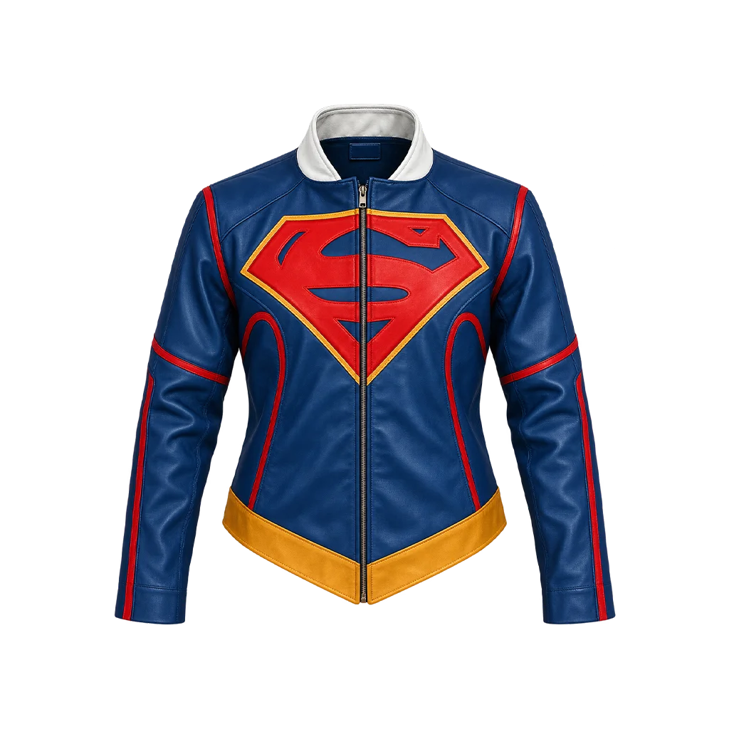 Supergirl Melissa Benoist Blue Leather Jacket