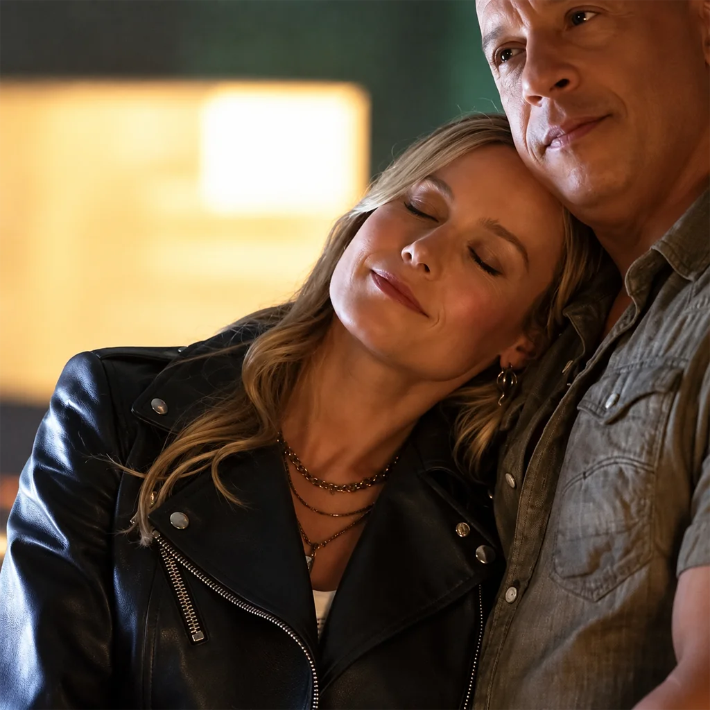 Fast X Brie Larson Tess Black Leather Biker Jacket