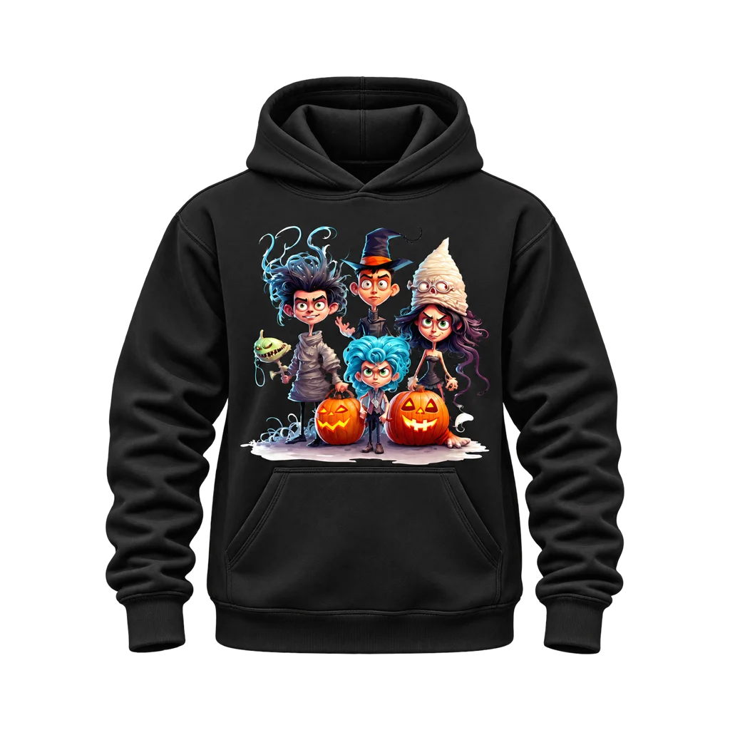 The Addams Family Spooky Kids Black Hoodie