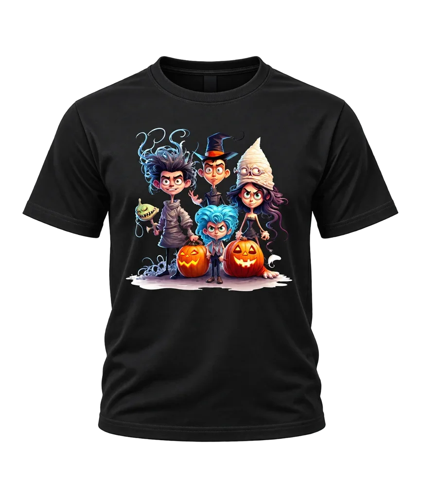 The Addams Family Spooky Kids Black T-Shirt