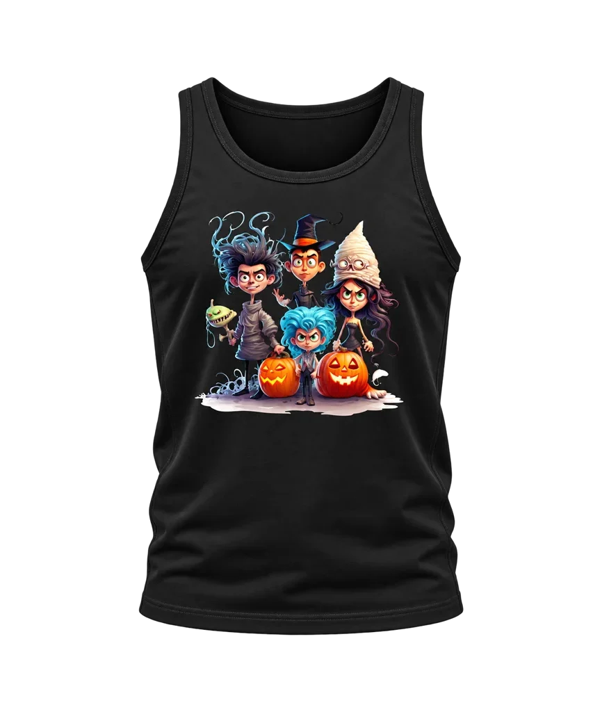 The Addams Family Spooky Kids Black Tank Top