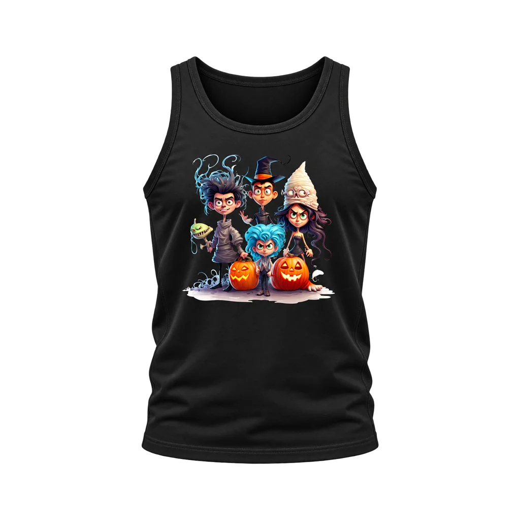 The Addams Family Spooky Kids Black Tank Top