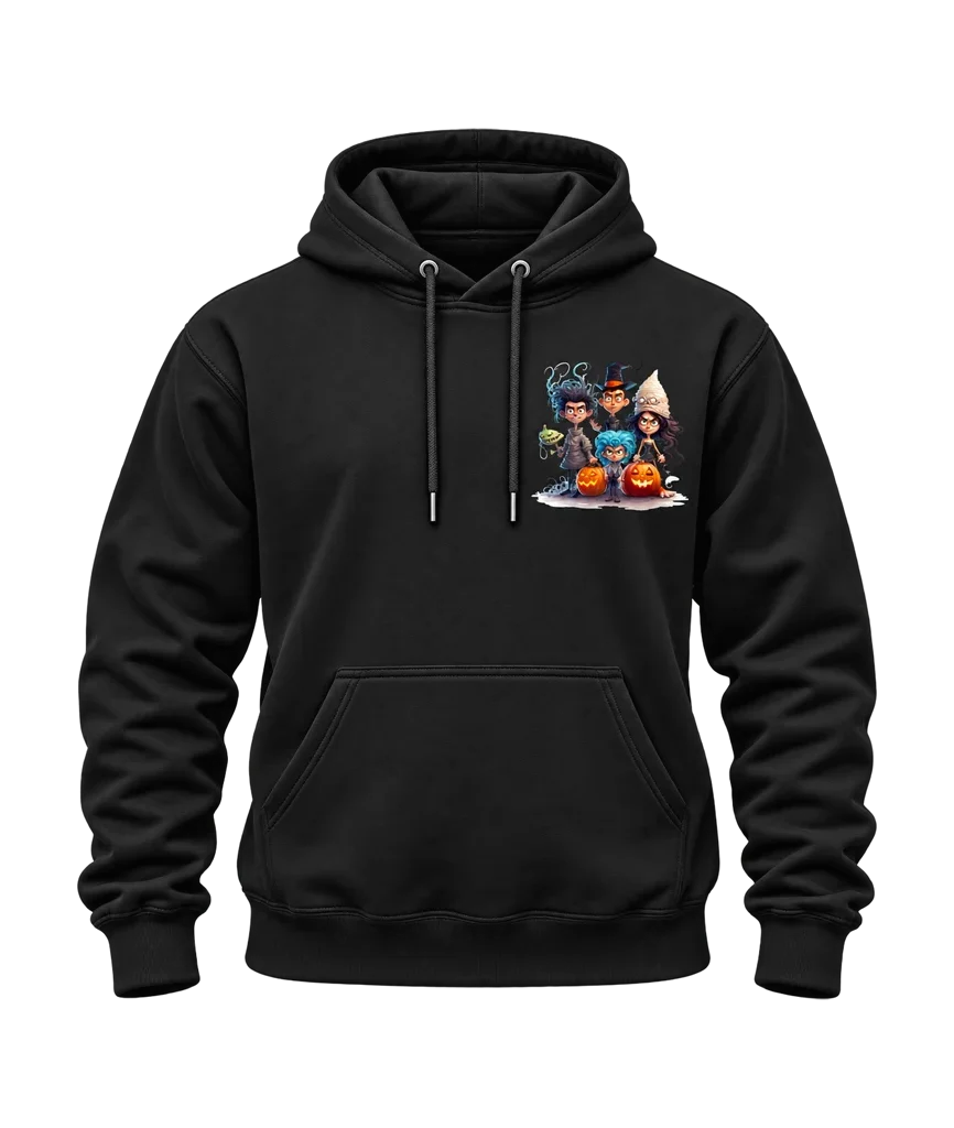 The Addams Family Spooky Kids Dual-Print Black Hoodie