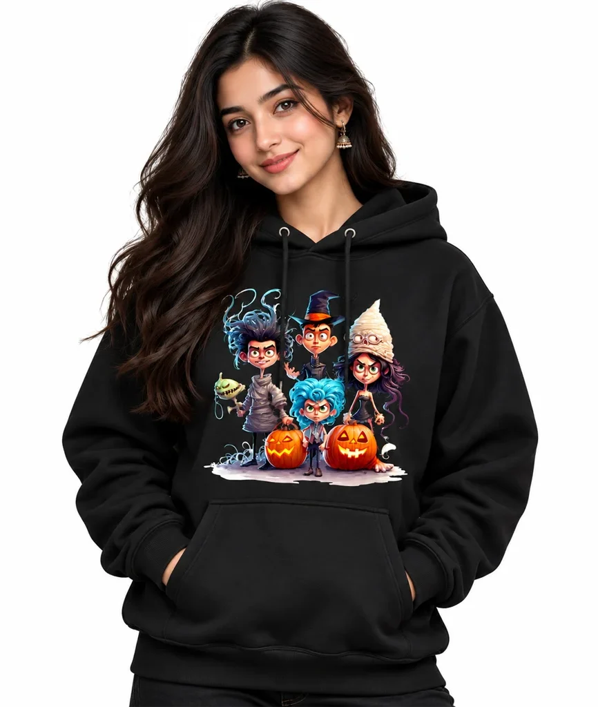 The Addams Family Spooky Kids Black Hoodie