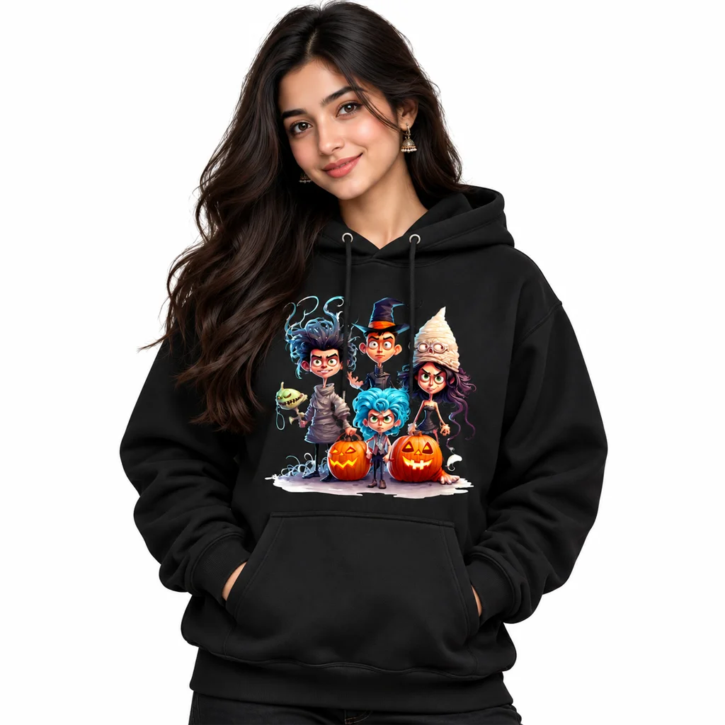 The Addams Family Spooky Kids Black Hoodie