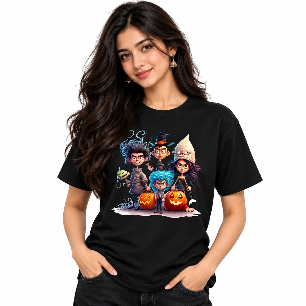 The Addams Family Spooky Kids Black T-Shirt
