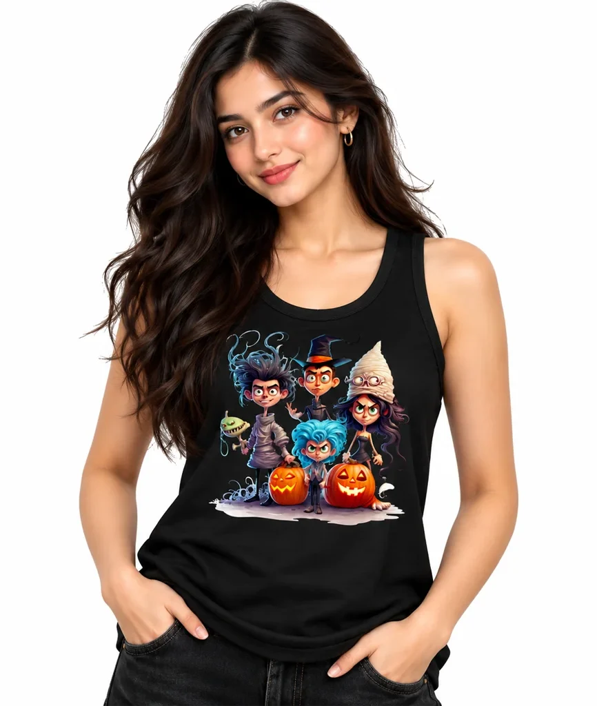 The Addams Family Spooky Kids Black Tank Top