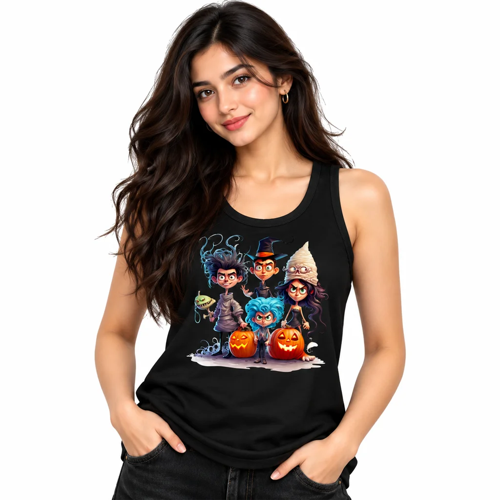 The Addams Family Spooky Kids Black Tank Top