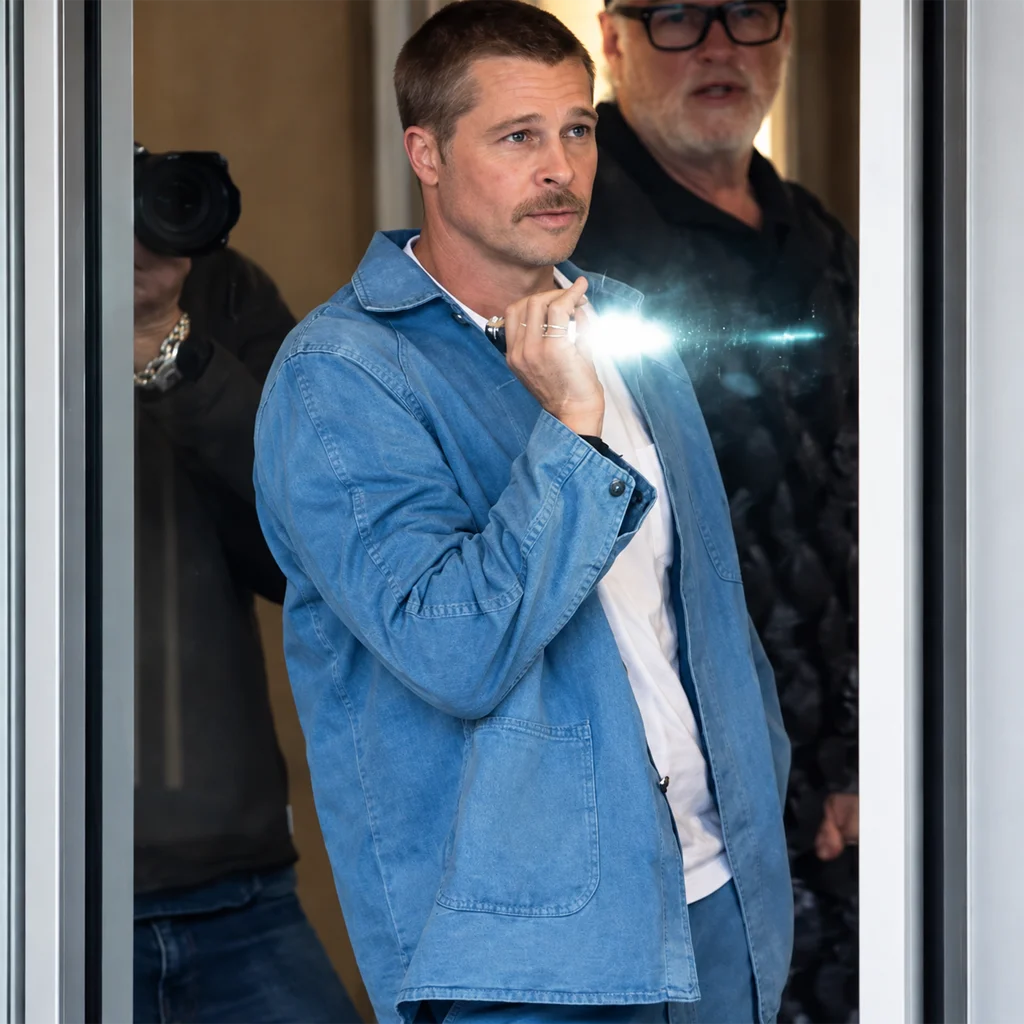 Cliff Booth The Adventures of Cliff Booth Brad Pitt Blue Cotton Jacket