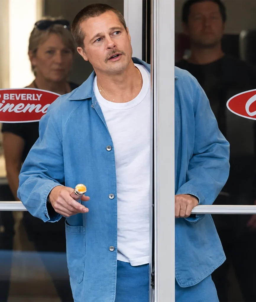 Cliff Booth The Adventures of Cliff Booth Brad Pitt Blue Cotton Jacket
