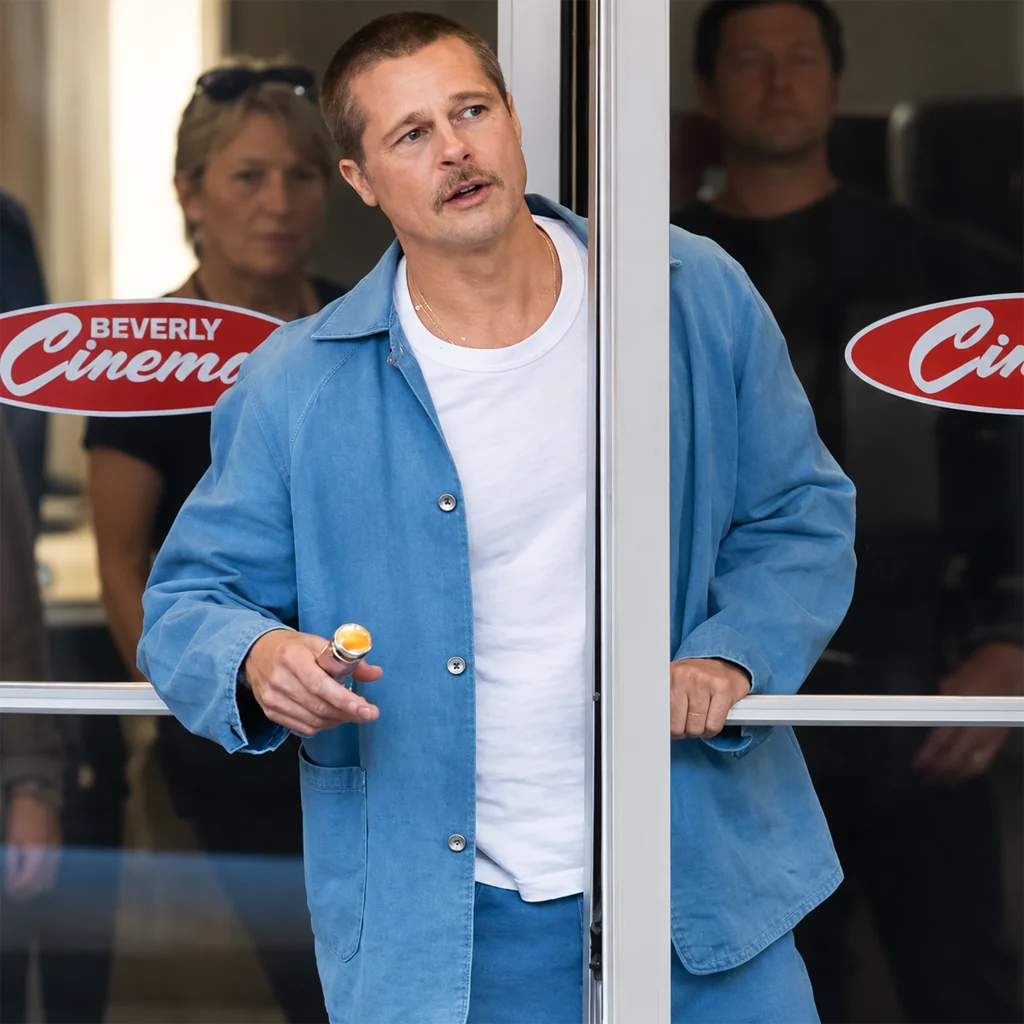 Cliff Booth The Adventures of Cliff Booth Brad Pitt Blue Cotton Jacket