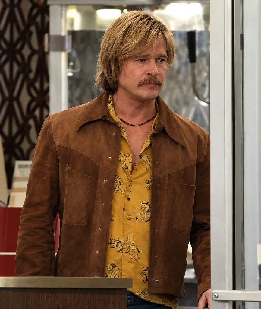 Cliff Booth The Adventures of Cliff Booth Brad Pitt Brown Suede Jacket