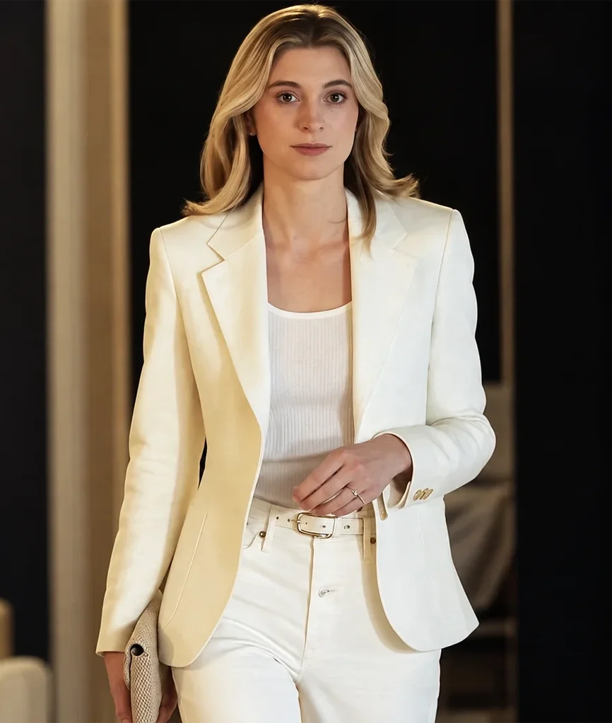Elizabeth The Adventures of Cliff Booth Elizabeth Debicki White Blazer