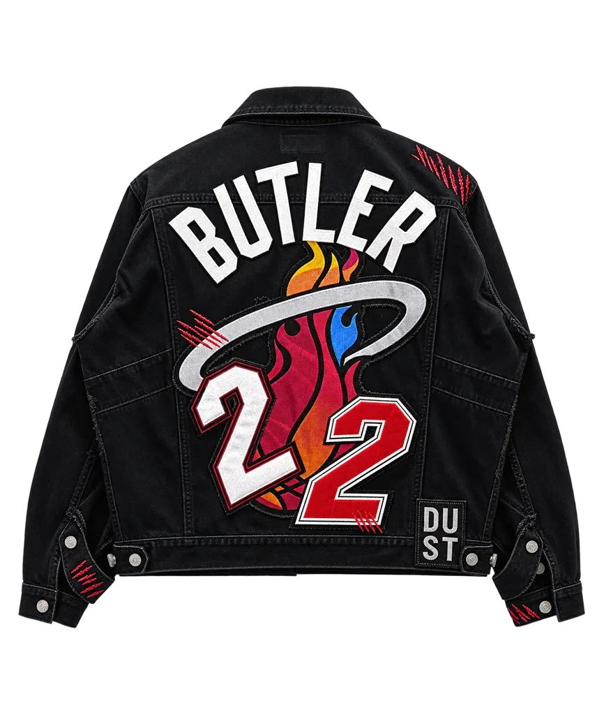 Miami Heat Jimmy Butler Neymar Jr Black Denim Jacket