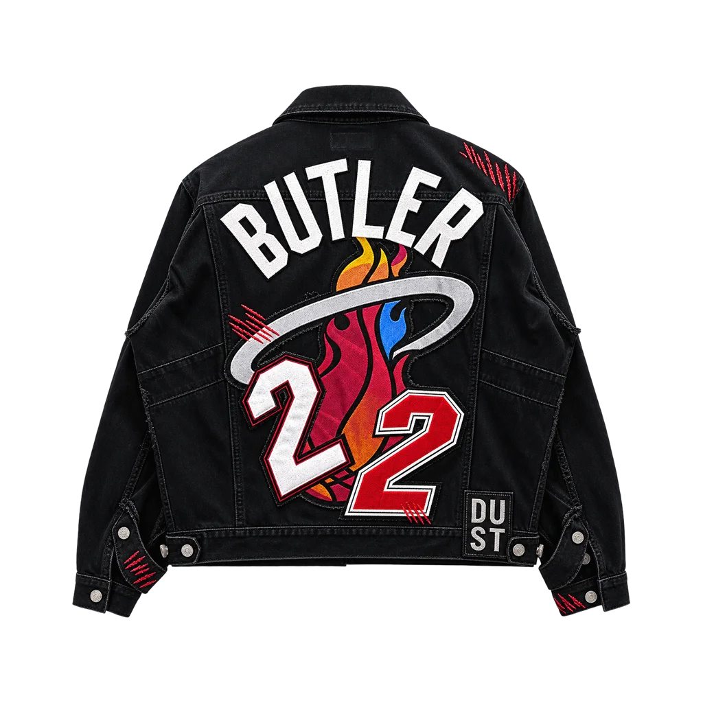 Miami Heat Jimmy Butler Neymar Jr Black Denim Jacket