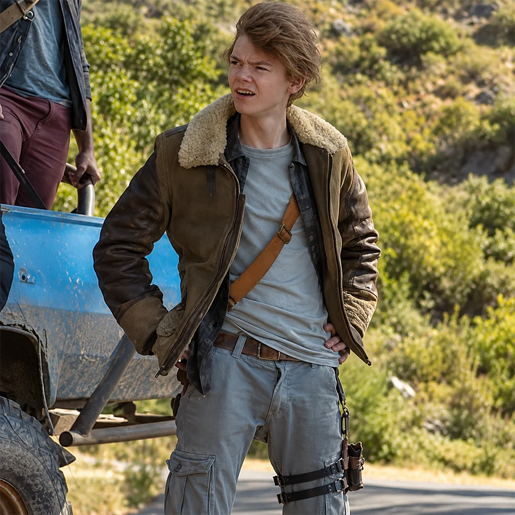 Maze Runner: The Death Cure Thomas Brodie-Sangster Brown Shearling Jacket
