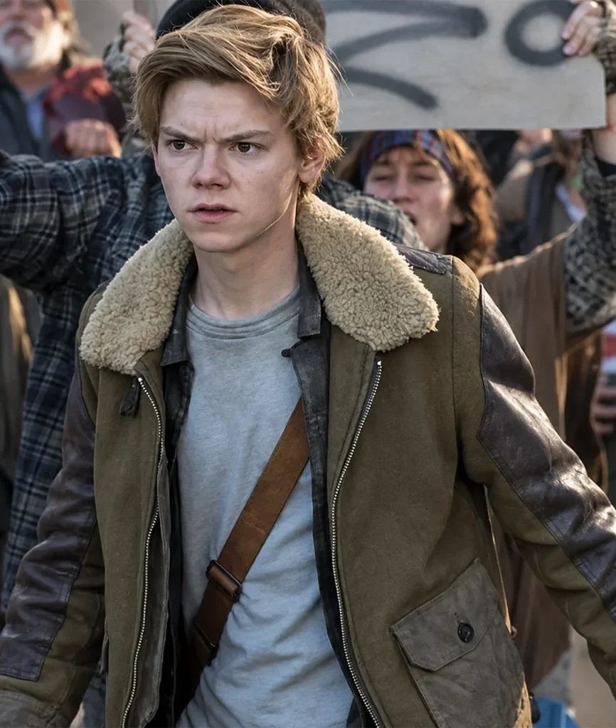 Maze Runner: The Death Cure Thomas Brodie-Sangster Brown Shearling Jacket