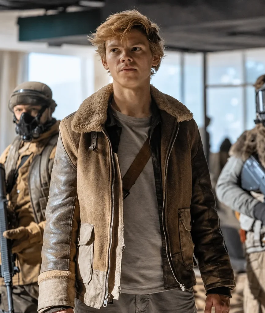 Maze Runner: The Death Cure Thomas Brodie-Sangster Brown Shearling Jacket