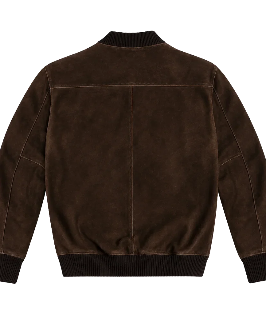 Thursday Men’s Espresso Suede Bomber Jacket