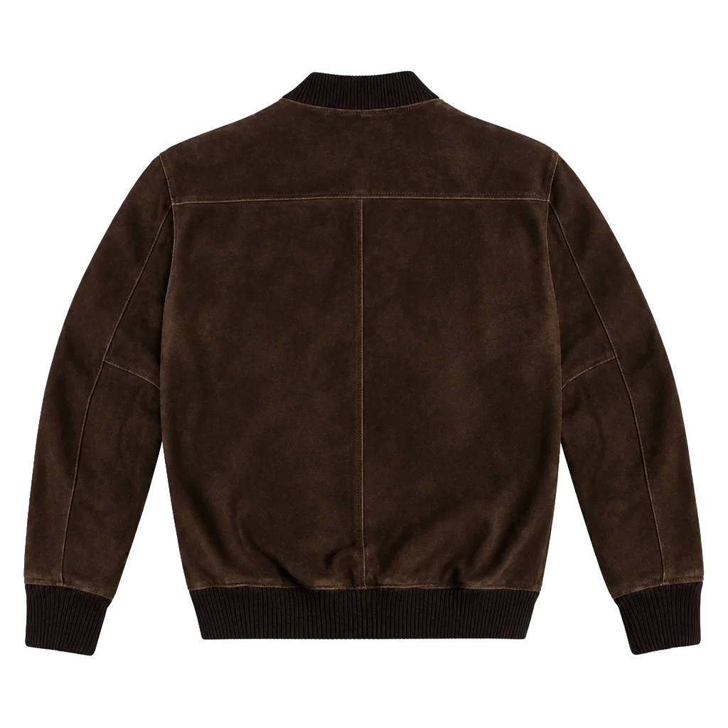 Thursday Men’s Espresso Suede Bomber Jacket