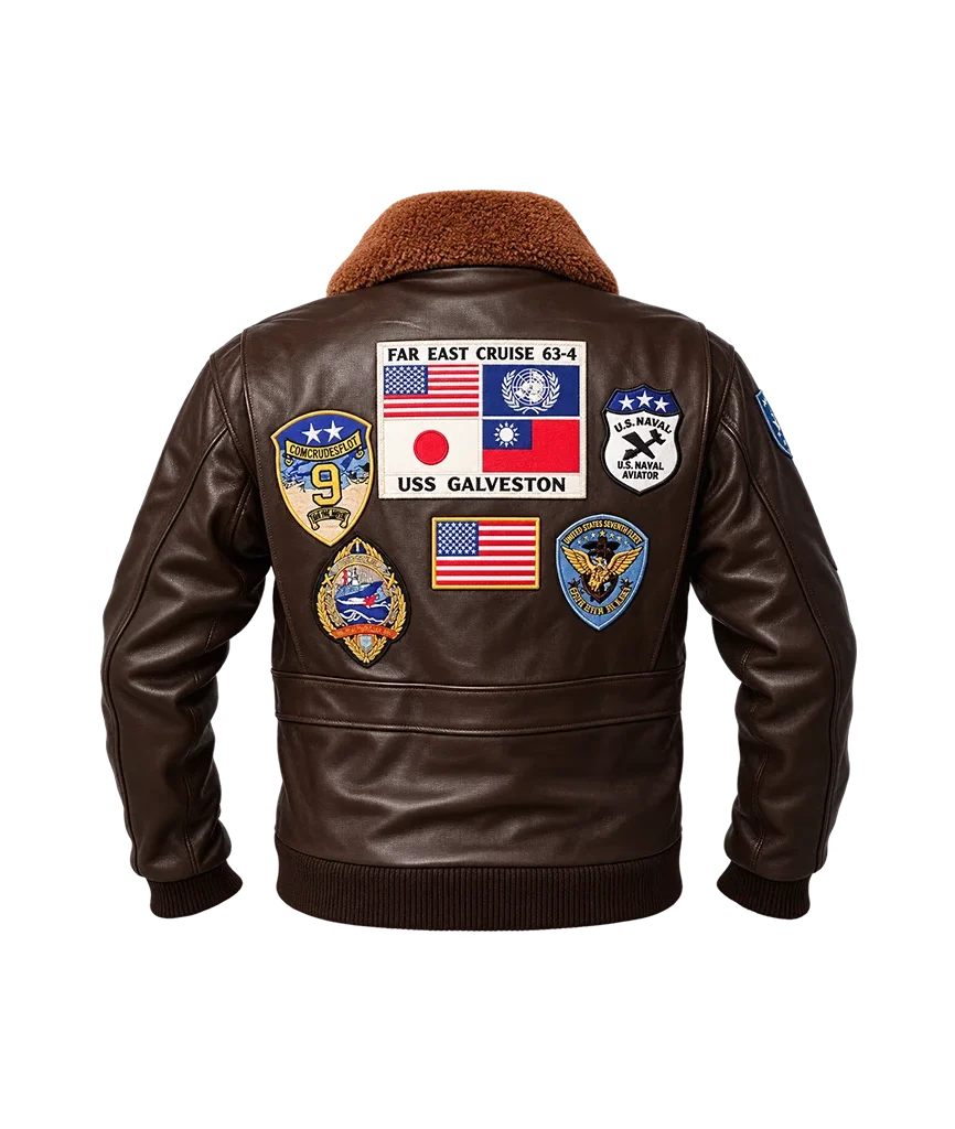 Top Gun Maverick Aviator Brown Leather Flight Jacket
