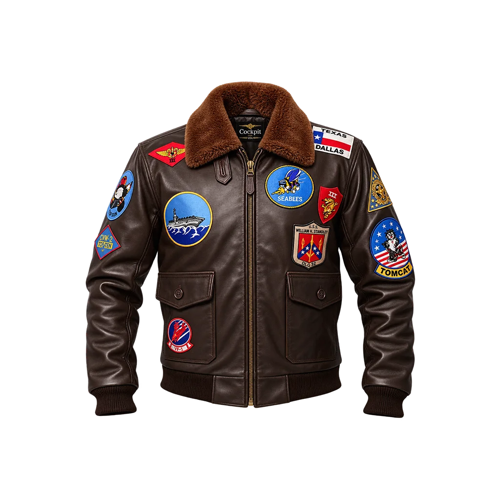 Top Gun Maverick Aviator Brown Leather Flight Jacket