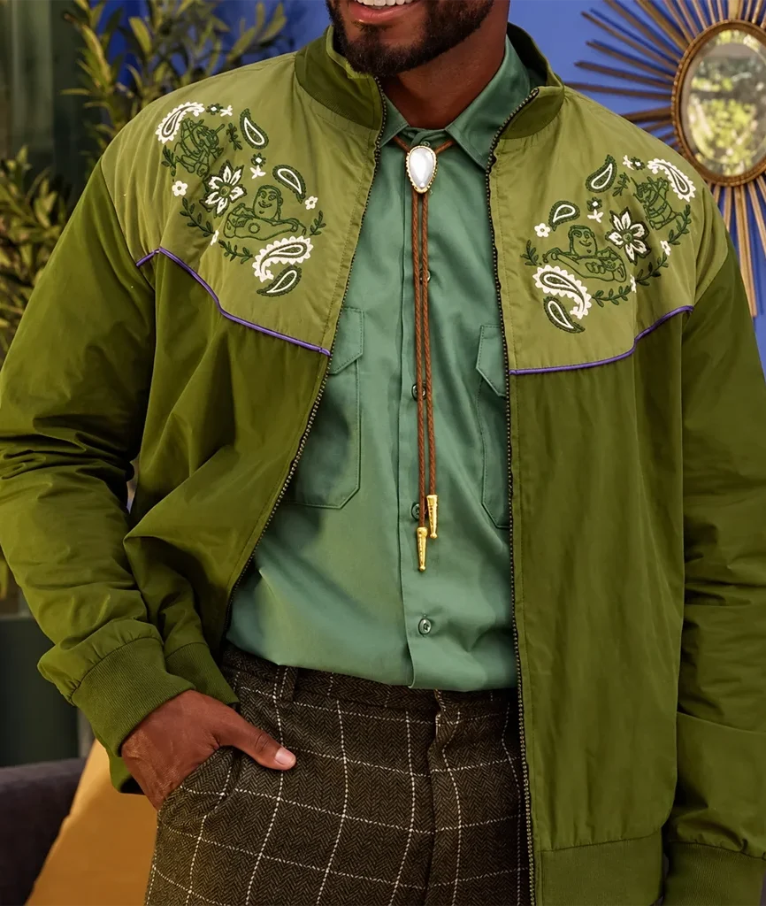 Buzz Lightyear Toy Story 5 Unisex Green Western Windbreaker