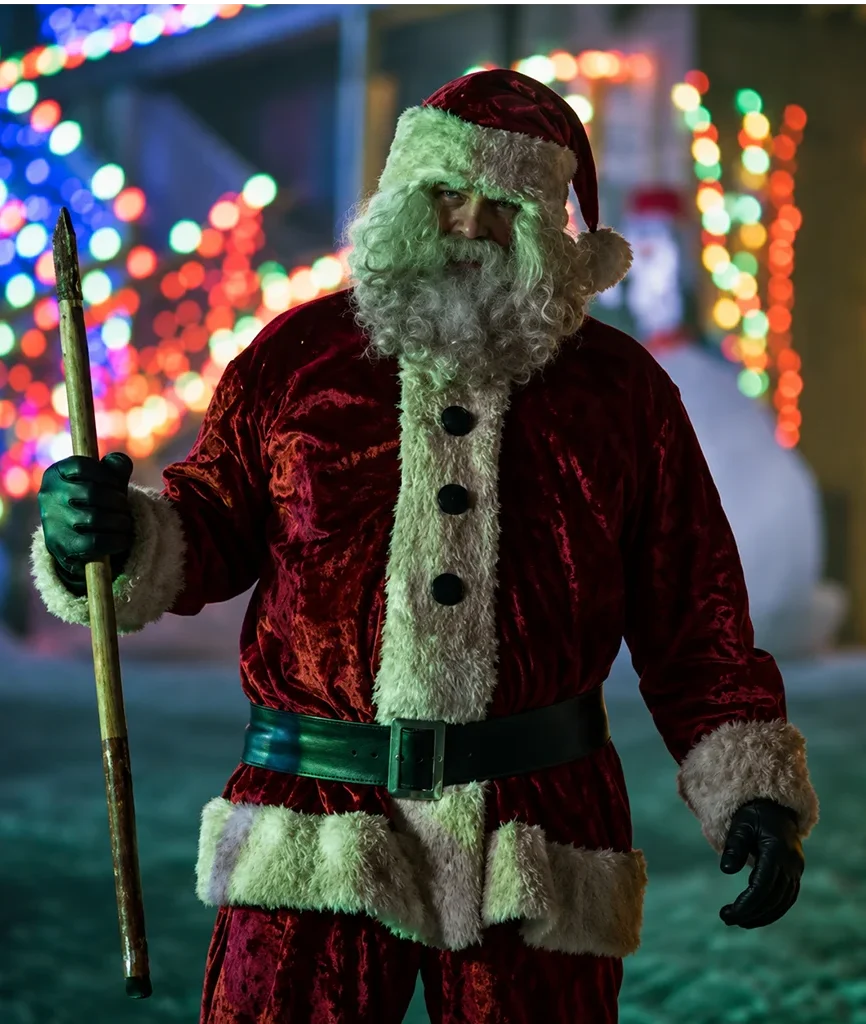 Violent Night David Harbour Red Santa Claus Jacket